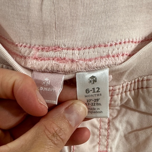 Bundle of 4 Kids Girls Denim Cargo Pants Set Baby Gap, Old Navy size 6-12 month - Picture 12 of 12